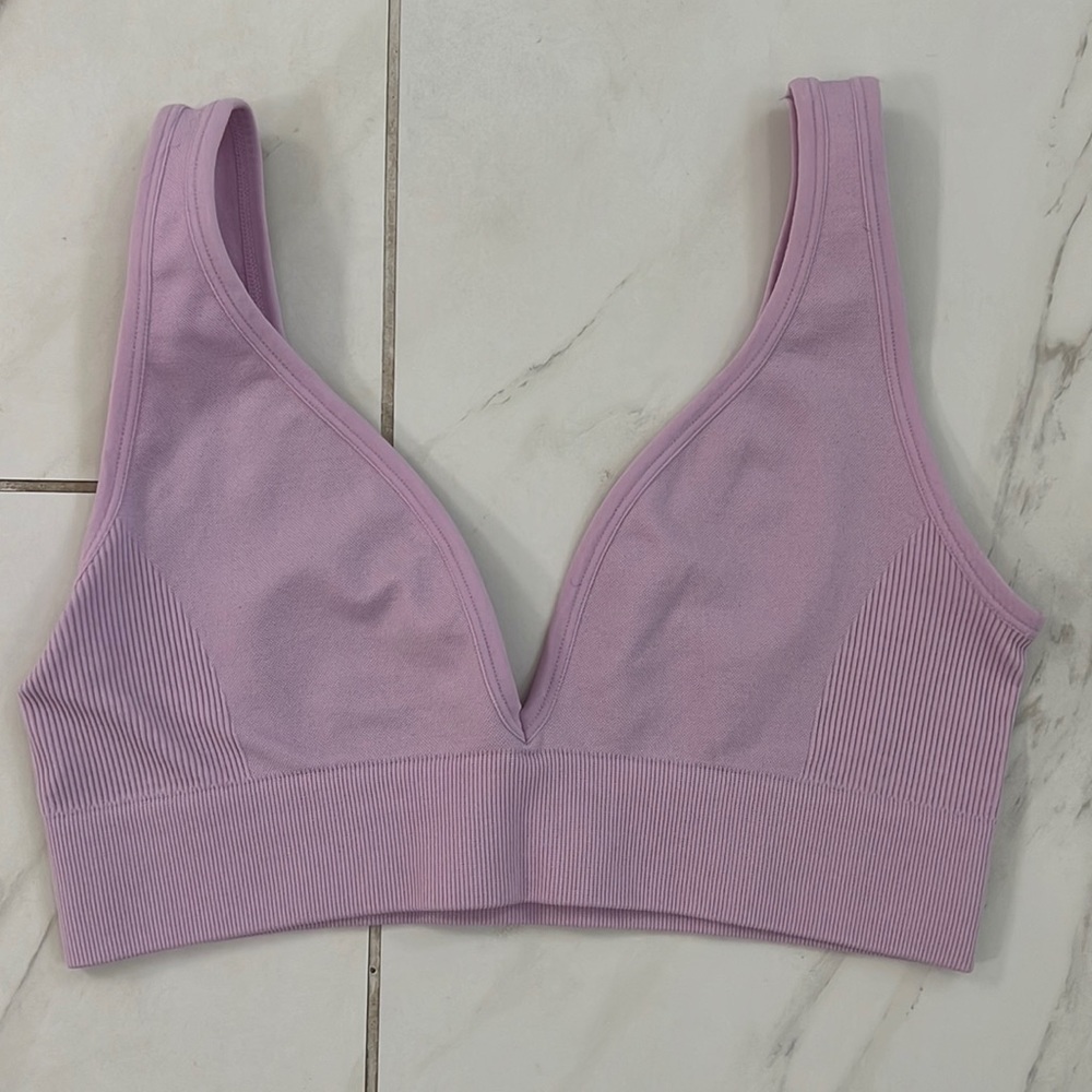 We wore what lilac seamless sports bra